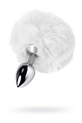 Korek analny TOYFA z ogonem królika 13 cm silver