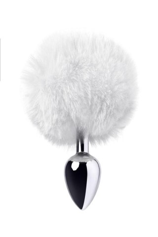 Korek analny TOYFA z ogonem królika 13 cm silver