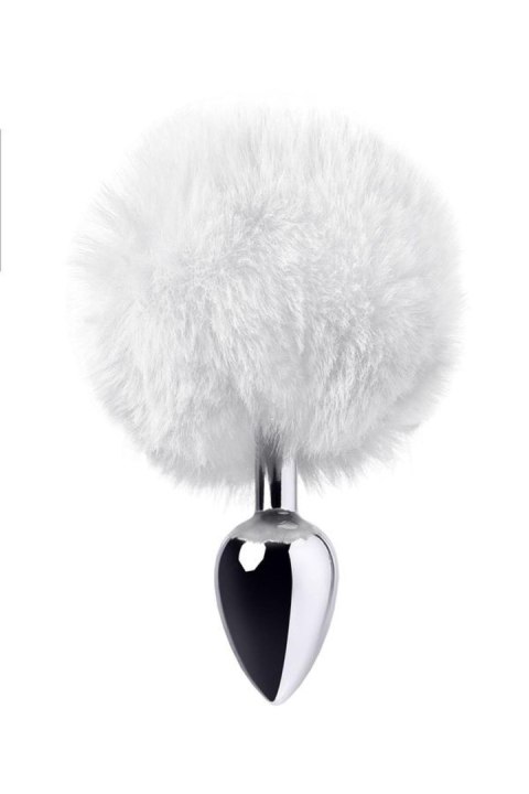 Korek analny TOYFA z ogonem królika 13 cm silver