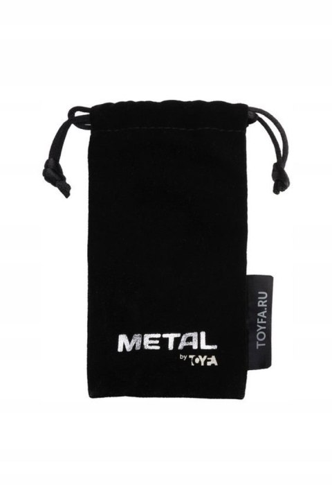 Korek analny z białym kryształkiem TOYFA Metal silver