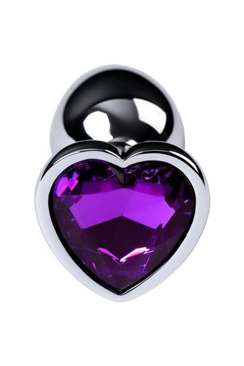 Korek analny w kształcie serca TOYFA purple/silver