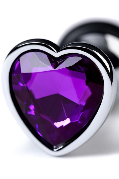 Korek analny w kształcie serca TOYFA purple/silver
