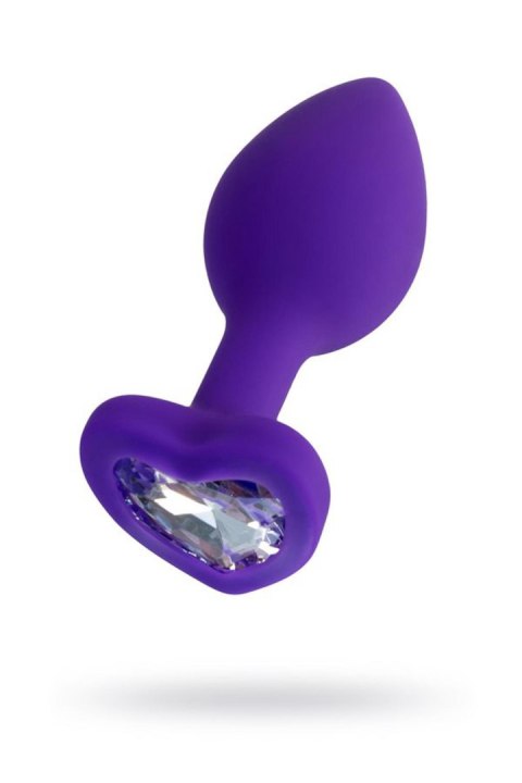 Korek analny z kryształkiem ToDo Diamond Heart purple
