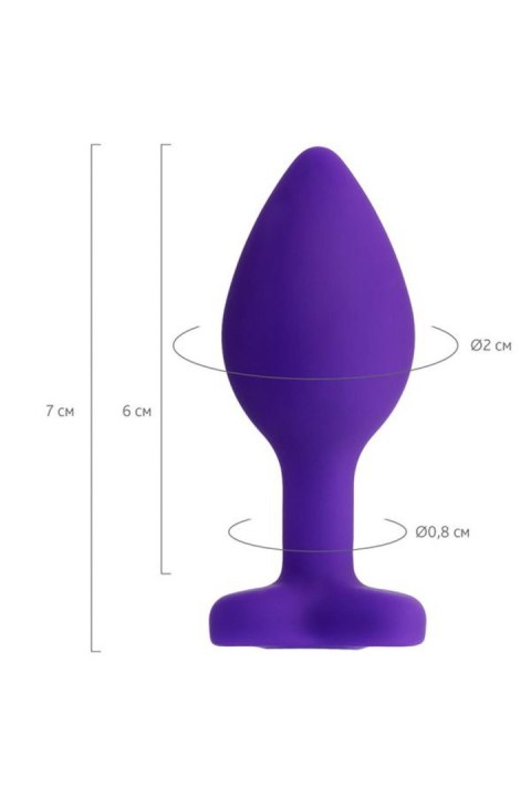 Korek analny z kryształkiem ToDo Diamond Heart purple