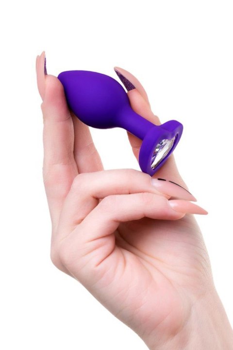 Korek analny z kryształkiem ToDo Diamond Heart purple