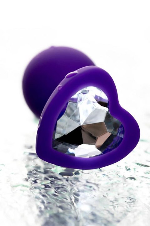 Korek analny z kryształkiem ToDo Diamond Heart purple