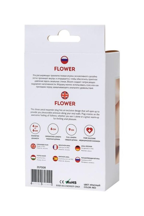 Korek analny ToDo Flower Expander red