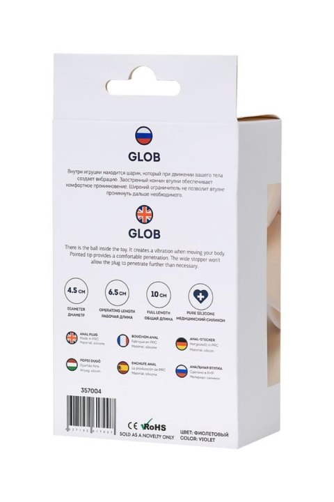Korek analny z kulką ToDo Glob Medium Violet