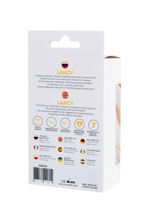 Wibrujący korek analny ToDo Toyfa Lancy żółty