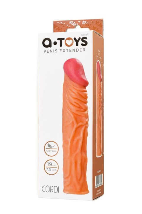 Nakładka na penisa A-TOYS żylasty Penis Sleeve Softskin Flesh