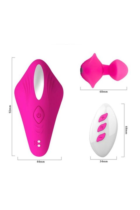 Wibrator podwójny 9,6 cm silikon pink Toyfa