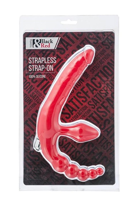 Strap on Double vibro bullet silikonowy 35 cm red