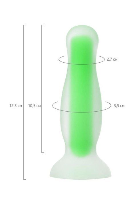 Korek analny TOYFA świecący w ciemności green