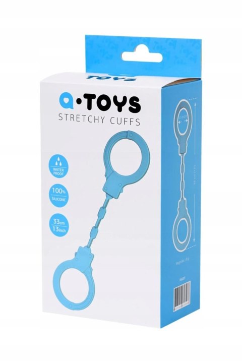 Kajdanki A-Toys silikonowe Stretchy cuffs blue