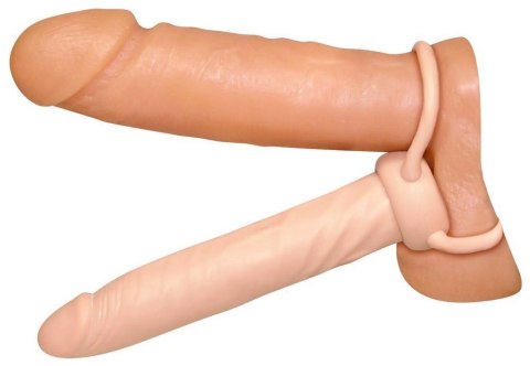 Strap on Dildo ORION z pętlą i pierścieniem Anal Special cieliste