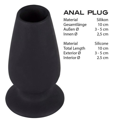Zatyczka analna z korkiem ORION pusta M black