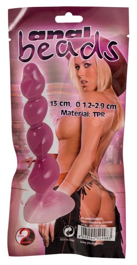 Dildo analne z kulkami ORION 13 cm pink