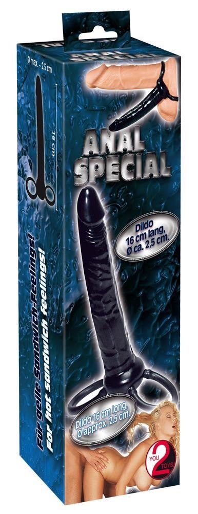 Dildo z pierścieniem Anal Special black