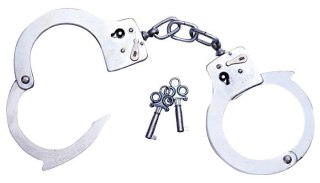 Kajdanki Arrest Metalowe z kluczykiem silver