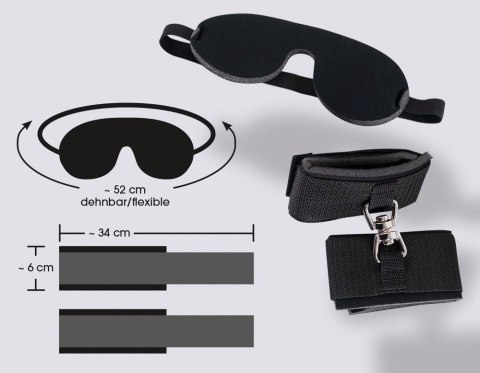 Kajdanki + opaska na oczy Bad Kitty black