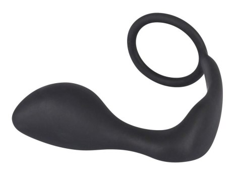 Korek analny z pierścieniem Black Velvets 10 cm black