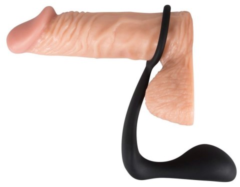 Korek analny z pierścieniem Black Velvets 10 cm black