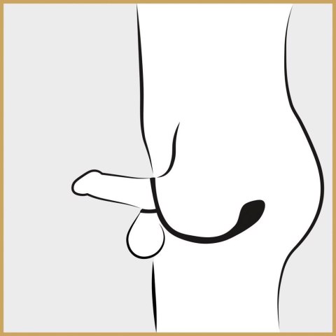 Korek analny 3w1 Black Velvets Cock + Ball ring