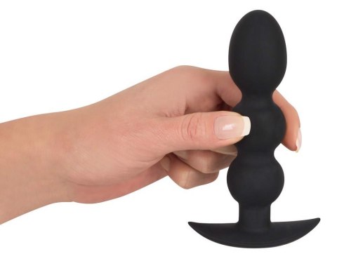 Korek analny kulkowy + podstawa Black Velvets