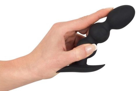 Korek analny kulkowy + podstawa Black Velvets