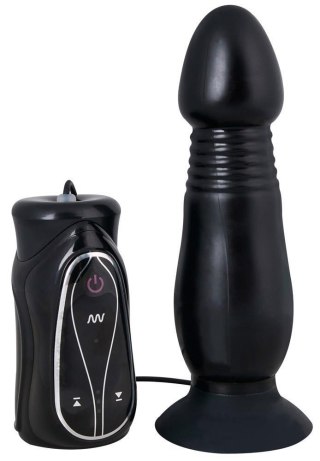 Wibrujący korek analny Anal Pusher 16 cm black