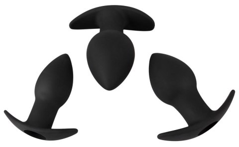 Zestaw 3 korków analnych ORION + wibrator bullet black