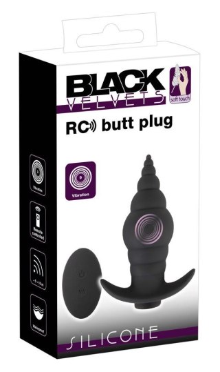 Wibrujący korek analny Black Velvets RC Remote Control