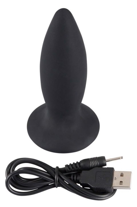 Wibrujący korek analny Black Velvets Recharge Plug S 11 cm