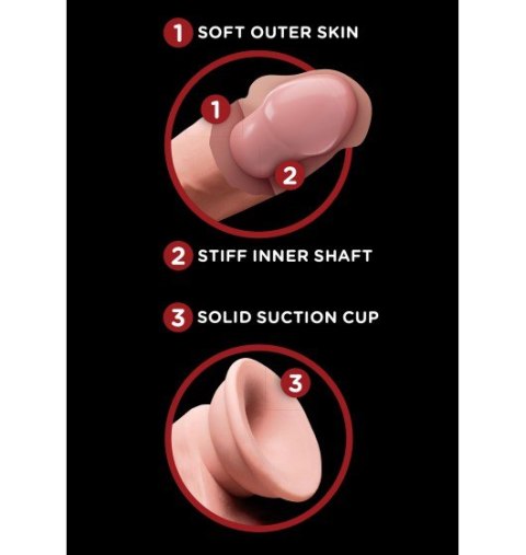 King Cock 3D Cock Swinging Balls 6 Inch