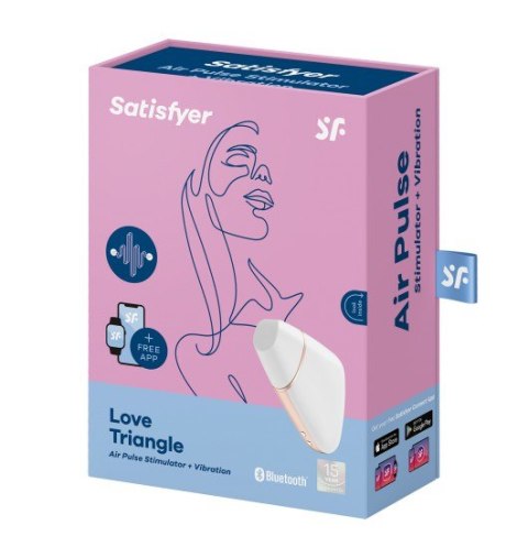 Stymulator Łechtaczki Love Triangle White Bluetooth & App. Satisfyer