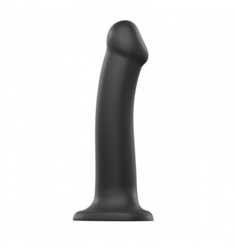 Silicone Bendable Dildo Double Density Black L