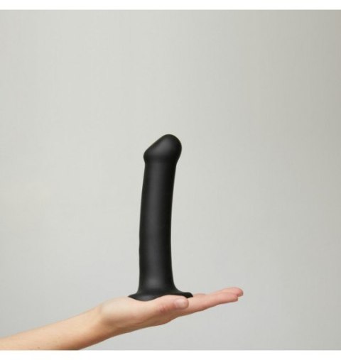 Silicone Bendable Dildo Double Density Black XL