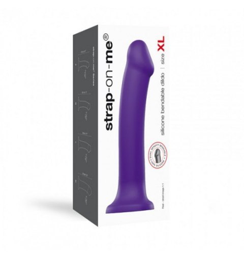 Silicone Bendable Dildo Double Density Purple XL