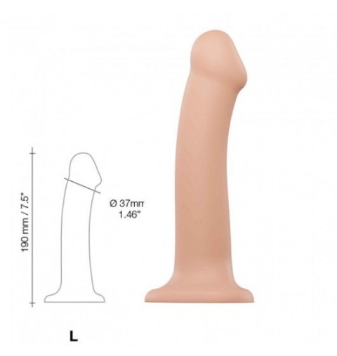 Silicone Bendable Dildo Double Density Vanilla L