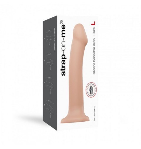 Silicone Bendable Dildo Double Density Vanilla L