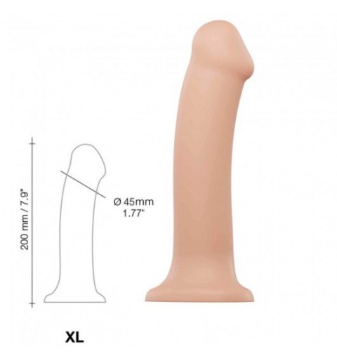 Silicone Bendable Dildo Double Density Vanilla XL