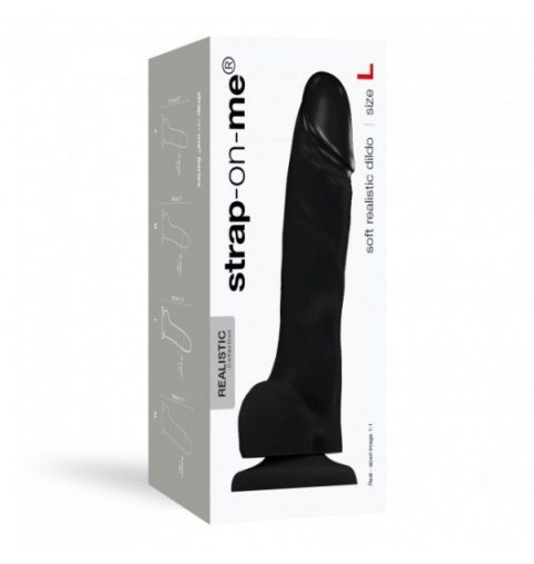 Soft Realistic Dildo Black L