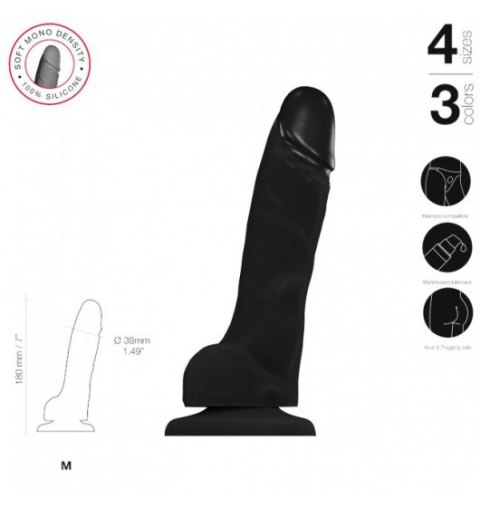 Dildo Sztuczny Penis Strap on me Realistic rozmiar M Black