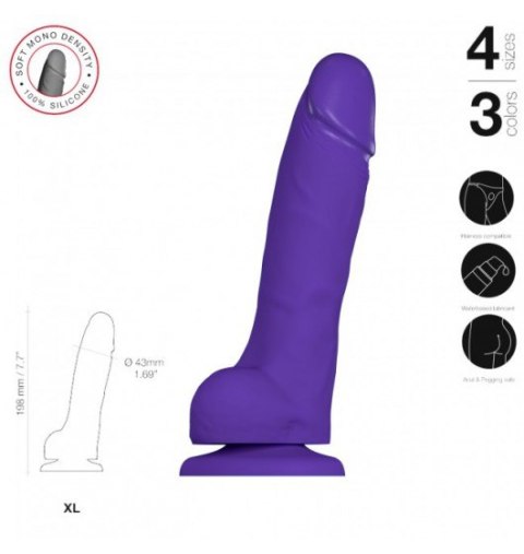 Soft Realistic Dildo Purple XL