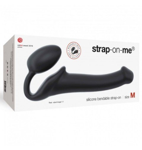 Dildo Strap on Bendable Black rozmiar M