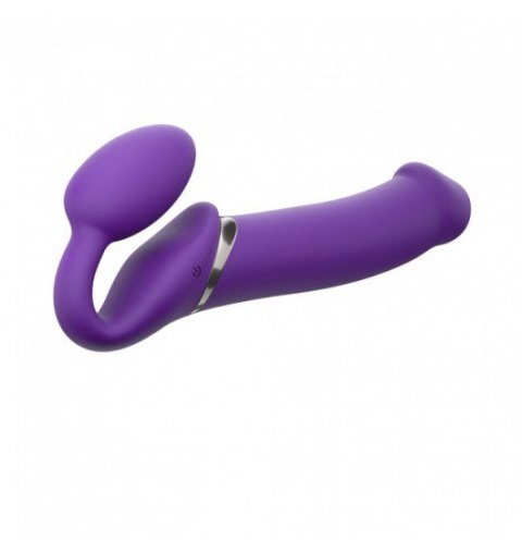 Wibrujące Dildo Strap on Purple rozmiar XL