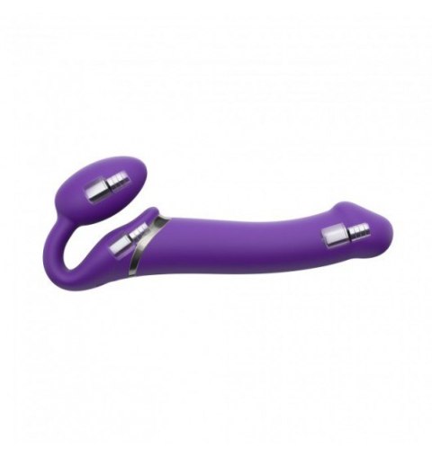 Wibrujące Dildo Strap on Purple rozmiar XL