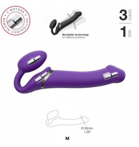 Wibrator wielofunkcyjny Purple M Strap-on