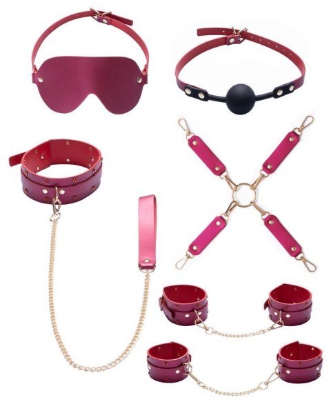 Zestaw Bondage Bad Kitty Gems różowy