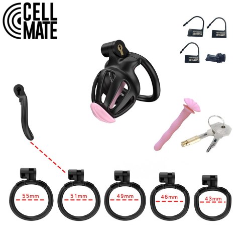 Pas cnoty Centurion Chastity Cage Black Size 0 CELLMATE